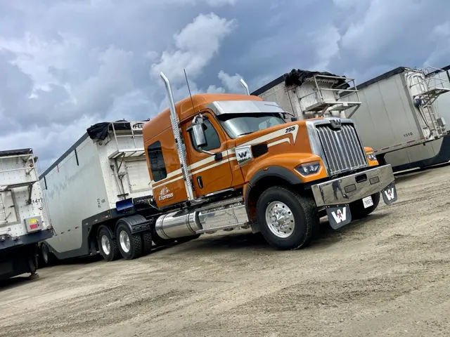 Western Star heavy haul tractor with trailer